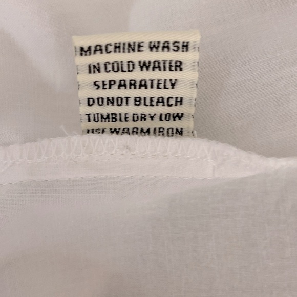 Sim & Sam WHITE POPLIN TIE FRONT RUFFLE TOP - Picture 9 of 9